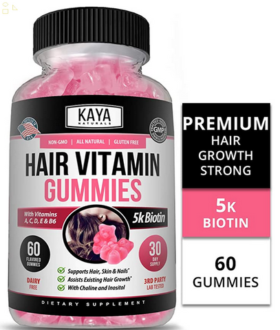 Hair, Skin & Nail Gummies, Stronger Faster Growth, Compare to Sugar Bear Hair