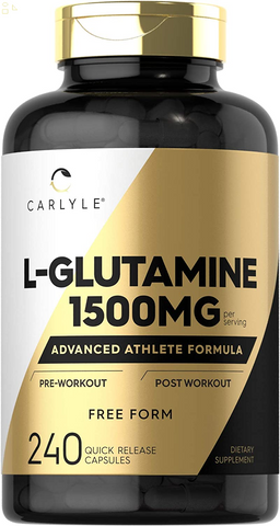 L Glutamine Capsules | 1500Mg | 240 Count | Advanced Athlete Formula | Pre and Post Workout | Non-Gmo, Gluten Free Supplement