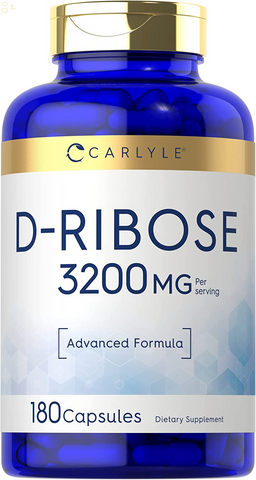 D-Ribose Capsules | 3200Mg | 180 Count | Vegetarian, Non-Gmo, Gluten Free Supplement