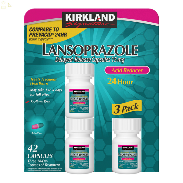 KS Lansoprazole 15 Mg. Acid Controller, 42 Capsules | Compare to Active Ingredient in Prevacid 