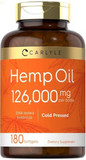 Hemp Oil Capsules | 126,000 Mg | 180 Softgels | Non-Gmo, Gluten Free