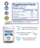 Turmeric Curcumin with Ginger & Bioperine Joint Pain Relief, & Heart Health