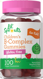 Kids B Complex Gummies | 100 Count | Vegan | Natural Peach Raspberry Flavor | Non-Gmo, Gluten Free | by Lil' Sprouts