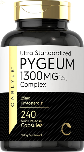 Pygeum Standardized 1300Mg | 240 Capsules | Non-Gmo, Gluten Free | Pygeum Africanum Bark Extract Supplement