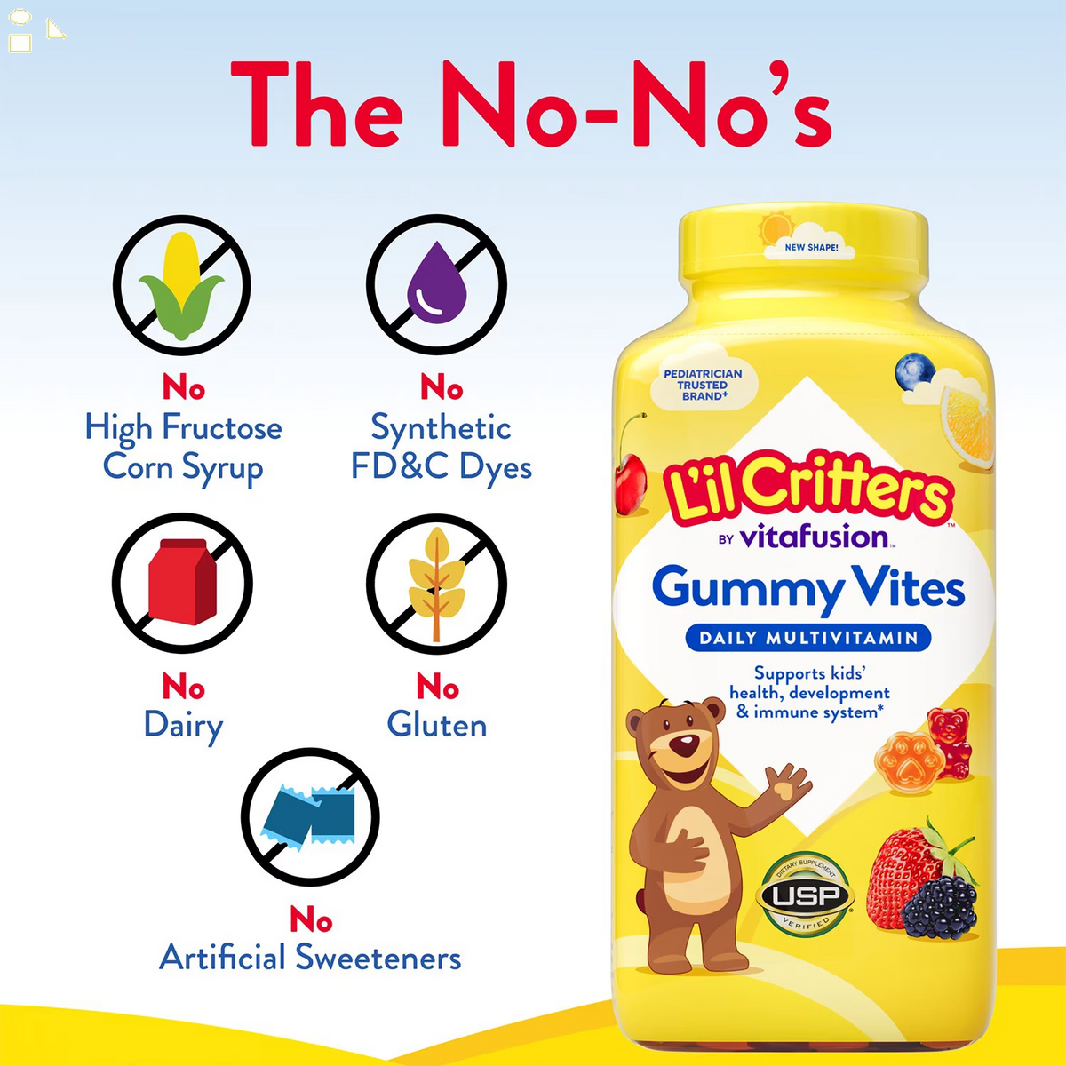 L'Il Critters Gummy Vites Complete Multivitamin, 300 Ct.