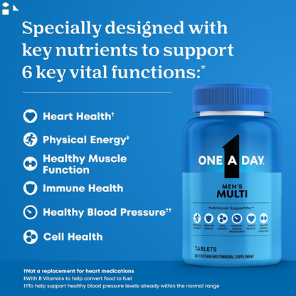 One a Day Multivitamin for Men - Daily Mens Multivitamins with Vitamin D, Zinc, Folic Acid, and B Vitamins, Physical Energy Support, 200 Count