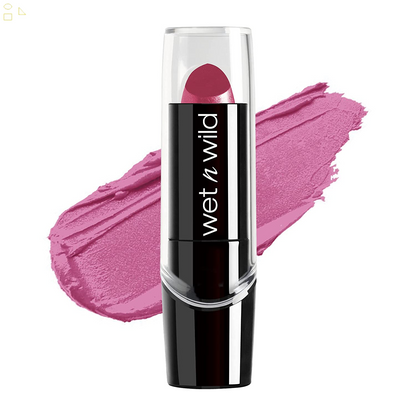 Wet N Wild Silk Finish Lipstick, Hydrating Rich Buildable Lip Color, Formulated with Vitamins AE, & Macadamia for Ultimate Hydration, Cruelty-Free & Vegan - Dark Pink Frost