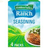 4 Packets Hidden Valley Gluten Free, Keto-Friendly Original Ranch Salad Dressing & Seasoning Mix