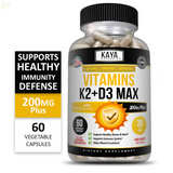 Vitamin K2 (MK7) with D3 5000 IU Supplement, Bioperine Capsules, Immune Health