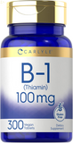 Vitamin B-1 | 100Mg | 300 Tablets | Non-Gmo and Gluten Free Thiamin Supplement