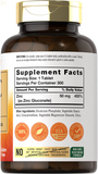 Zinc 50Mg | 300 Tablets | Vegetarian, Non-Gmo, and Gluten Free Supplement | Zinc Gluconate | High Potency Formula | by