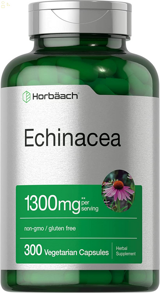 Echinacea Extract Capsules 1300Mg | 300 Count | Vegan, Non-Gmo, Gluten Free Supplement | by