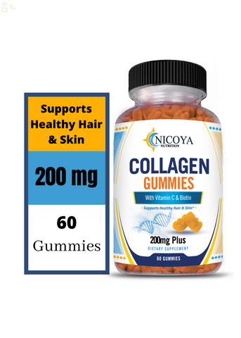 Premium Collagen: Hair, Skin and Nails Gummies - Reduce Wrinkles -Orange