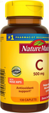 Nature Made. Vitamin C with Rose Hips, 500 mg, 130 Caplets Bundle with OFFERTOGO Health Guide