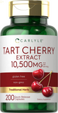 Tart Cherry Capsules | 10,500Mg | 200 Pills | Max Potency | Non-Gmo, Gluten Free | Tart Cherry Juice Extract