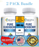 Elderberry Immune Support- Daily Immune, Viral Defense, Joint Support 2 PK