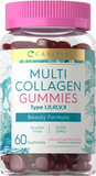 Collagen Gummies | 60 Count | Multi Collagen Complex | Beauty Formula Supplement | Mixed Berry Flavor | Non-Gmo, Gluten Free