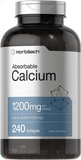 Calcium 1200 Mg with Vitamin D3 | 240 Softgels | 5000 IU Vitamin D3 | Absorbable Calcium Supplement | Non-Gmo, Gluten Free Calcium Supplement 