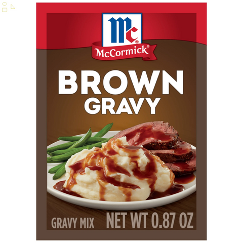 Mccormick No Artificial Flavors Brown Gravy Mix, 0.87 Oz Envelope