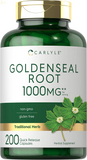 Goldenseal Root Capsules 1000Mg | 200 Count | Traditional Herb Supplement | Non-Gmo, Gluten Free