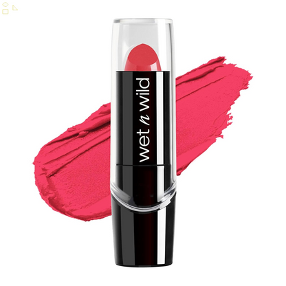 Wet N Wild Silk Finish Lipstick, Hydrating Rich Buildable Lip Color, Formulated with Vitamins AE, & Macadamia for Ultimate Hydration, Cruelty-Free & Vegan - Dark Pink Frost