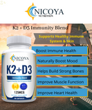 K2+D3- Vitamin D3 5000 IU K2 MK7 125 Mcg, Vit D and K for Bone & Heart Health