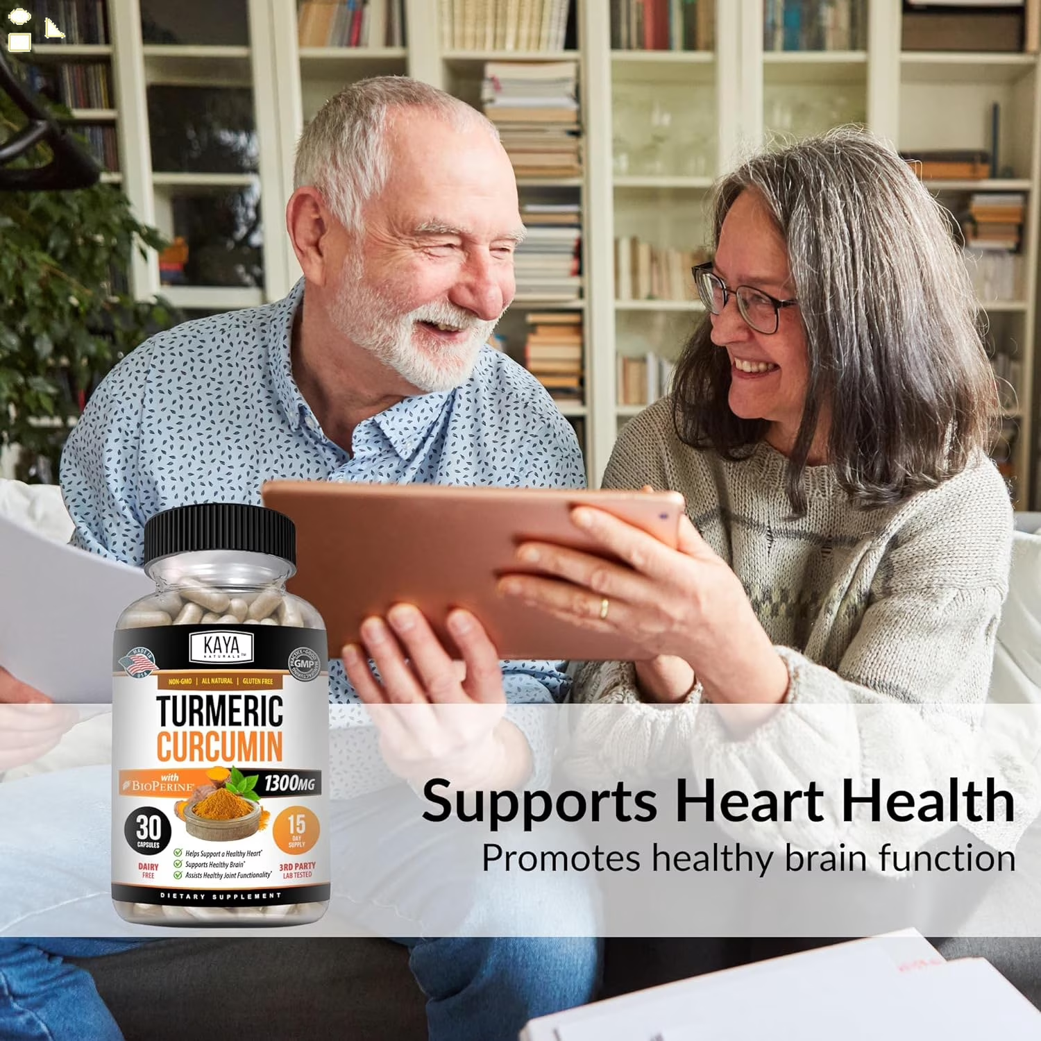Naturals Turmeric Nature Made Bioperine, Joint Support with 95% Standardized Curcuminoids | Curcumin Nature Made - 1300Mg Turmeric Capsules | Turmeric Curcumin - 30 Capsules