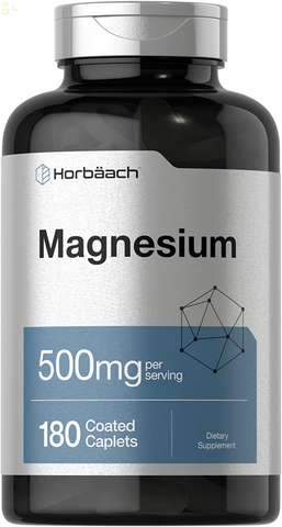 Magnesium 500Mg | 180 Caplets | Vegetarian, Non-Gmo, and Gluten Free Supplement 