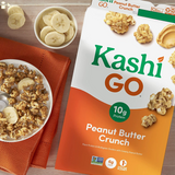 Kashi GO Cold Breakfast Cereal, Vegan Protein, Fiber Cereal, Peanut Butter Crunch, 13.2Oz Box (1 Box)