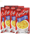 4 Lipton Chicken Cup-A-Soup Instant Soup for a Warm Cup of Soup Chicken Noodle Soup Made with Real Chicken Broth Flavor 1.8 Oz each