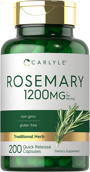 Rosemary Capsules | 1200Mg | 200 Count | Non-Gmo & Gluten Free Extract