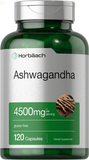 Ashwagandha Capsules 4500Mg | 200 Count | Gluten Free Root Extract Supplement | with Black Pepper | by