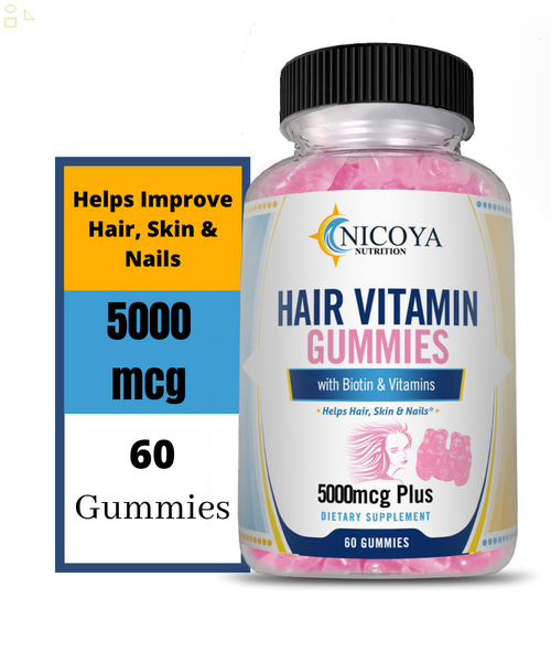 Hair, Skin & Nail Vitamin Gummies, for Stronger, Healthier & Faster Hair Growth