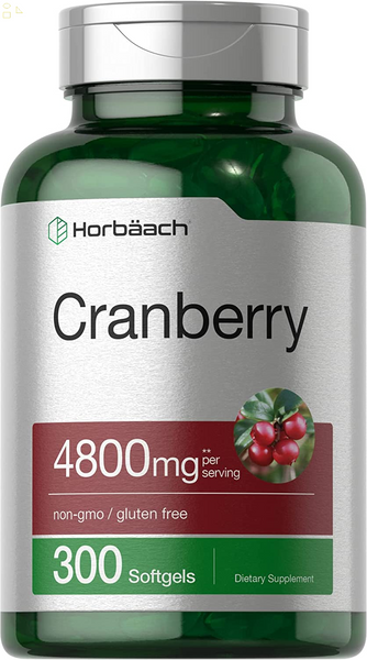 Cranberry Supplement | 4800Mg | 300 Softgels | Non-Gmo and Gluten Free Cranberry Pills from Concentrate Extract
