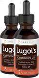 Lugols Iodine 2 Percent 2 Fl Oz Twin Pack | Potassium Iodide and Iodine Solution 2% Liquid Drops