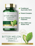 Bitter Melon Capsules 2500 Mg | 200 Count | Non-Gmo & Gluten Free Extract | Complex Supplement