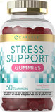 Stress Support Gummies | 50 Count | with GABA and L-Theanine | Natural Strawberry Lemon Flavor | Non-Gmo, Gluten Free Supplement