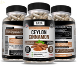 True Organic Ceylon Cinnamon Capsules 1200Mg Highest Potency Blood Sugar Support