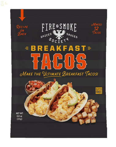 Fire & Smoke Society Breakfast Taco Seasoning Mix, 0.8 Ounce Packet Makes 12 Tacos