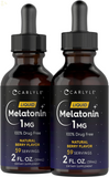 Melatonin Liquid 1Mg | 4 Fl Oz Drops | Natural Berry Flavor | Non-Gmo, Vegetarian Supplement