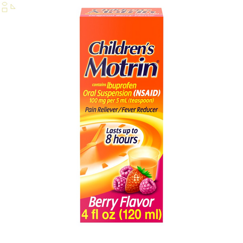Children'S Motrin Ibuprofen Kids Medicine, Berry Flavored, 4 Fl. Oz