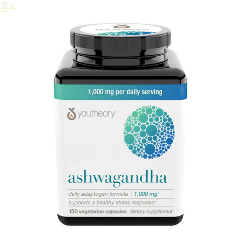 Youtheory Ashwagandha 1,000 Mg., 180 Capsules | Offer ToGo