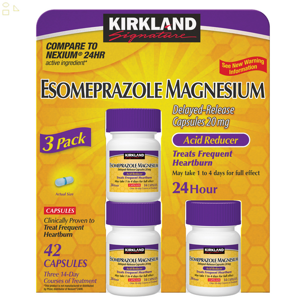 KS Esomeprazole 20 Mg., Antacid, Acid Reducer 42 Capsules| Compare to Nexium 24HR Active Ingredient