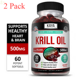 (2 Pack) Krill Oil, EPA, DHA, with Astaxanthin, Joint Function