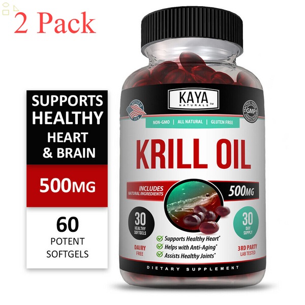 (2 Pack) Krill Oil, EPA, DHA, with Astaxanthin, Joint Function