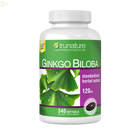 Trunature Ginkgo Biloba, 340 Softgels Standardized Herbal Extract