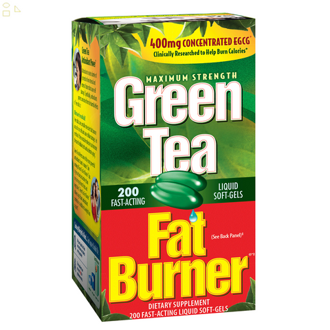 Green Tea Fat Burner, 200 Liquid Soft-Gels | Maximum Strength 400 mg. EGCG per Dose