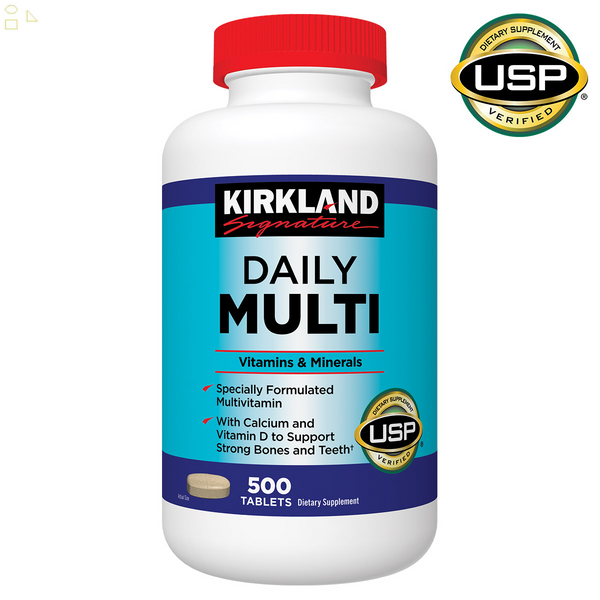 Kirkland Daily Multivitamins , 500 Tablets With 31 Vitamins & Minerals Full Spectrum