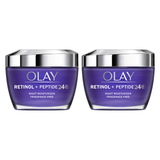 OLAY Retinol with Peptide 24 Advanced Night Face Moisturizer, 1.7 Oz, 2-Pack