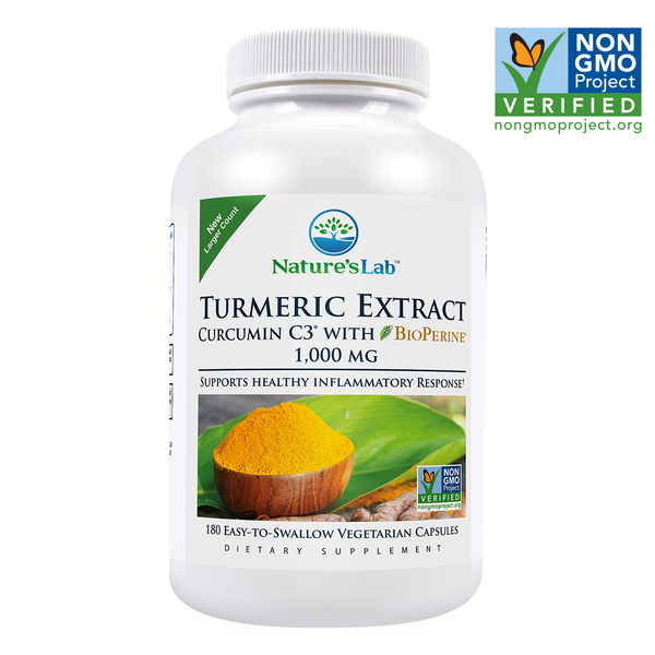 Nature'S Lab Turmeric Curcumin C3 1000Mg., 180 Vegetarian Capsules